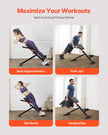 VEVOR Roman Chair Back Extension Hyperextension Bench Adjustable Foldable Gym