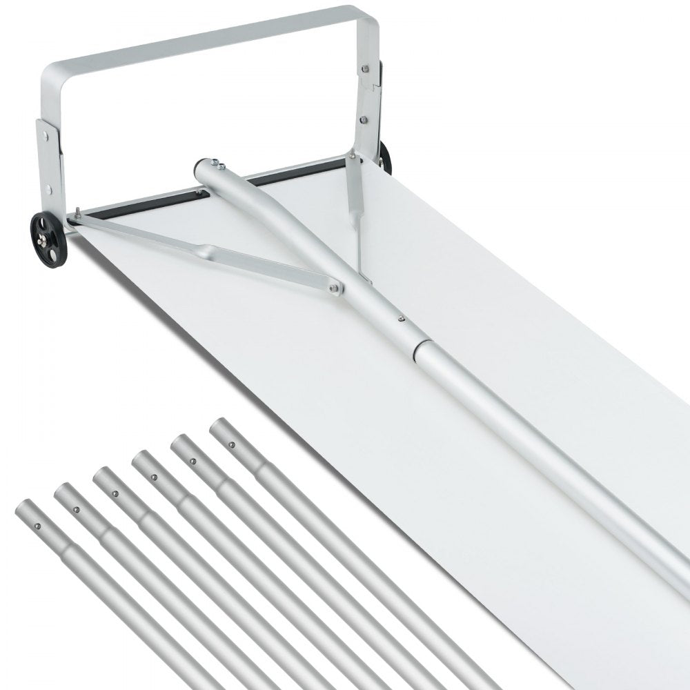 VEVOR Snow Roof Rake, 30ft Reach Aluminium Roof Shovel with Slide Cloth, Premium 19