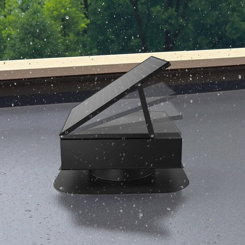VEVOR Solar Roof Attic Exhaust Fan 35W with Smart Thermostat Brushless Motor