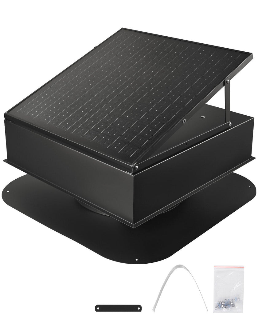 VEVOR Solar Roof Attic Exhaust Fan 35W with Smart Thermostat Brushless Motor
