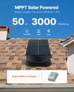 VEVOR Solar Roof Attic Exhaust Fan 50W with Smart Thermostat Remote Control
