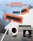 VEVOR Snow Roof Rake, 17.7 in Foam Blade, 7.3-18.4 ft Adjustable Roof Snow Scraper, Extension Tubes & Non-Slip Handle, Lightweight Snows Removal Tool for House Leaves Debris Clearing