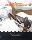 VEVOR Snow Roof Rake, 26 in Aluminum Blade, 7.5-20 ft Adjustable Roof Snow Scraper with Wheels, Anti-Slip Handle Snows Removal Tool, Lightweight House Rooftop Rake for Leaves Debris Removal
