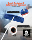 VEVOR Snow Roof Rake, 24 in PP Plastic Blade, 3.8-18.2 ft Adjustable Roof Snow Scraper with Wheels, Anti-Slip Handle Snows Removal Tool, Lightweight House Rooftop Rake for Leaves Debris Removal