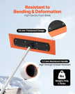 VEVOR Snow Roof Rake, 4ft Long Reach Car Roof Snow Scraper, 17.7 in Foam Blade for No Scratches, Non-Slip Handle, Lightweight Snows Removal Tool for Vehicle Garage Rooftop Leaves Debris Clearing