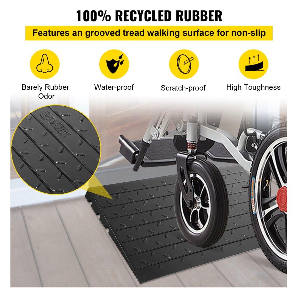 VEVOR Rubber Threshold Ramp, 2.6
