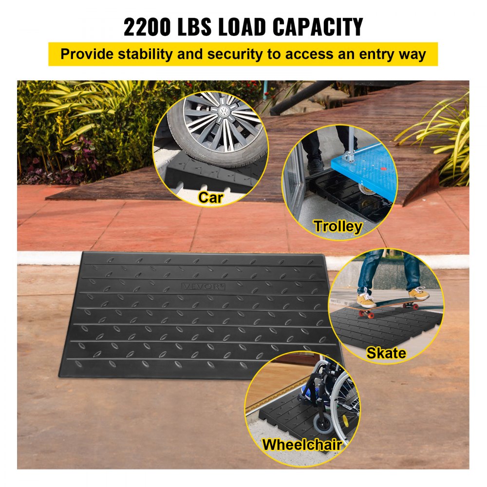 VEVOR Rubber Threshold Ramp, 2.6