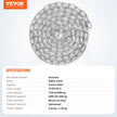 VEVOR Zinc Plated Proof Coil Chain Carbon Steel Chain Sling 3/16