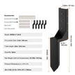 VEVOR Fence Post Anchor Repair Kit, 6 Pack Inner Diameter 3.5 x3.5 Inches Heavy Duty Steel Fence Post Support Stakes, Anchor Ground Spike for Repair Tilted, Broken Wood Fence Post, Enveloping