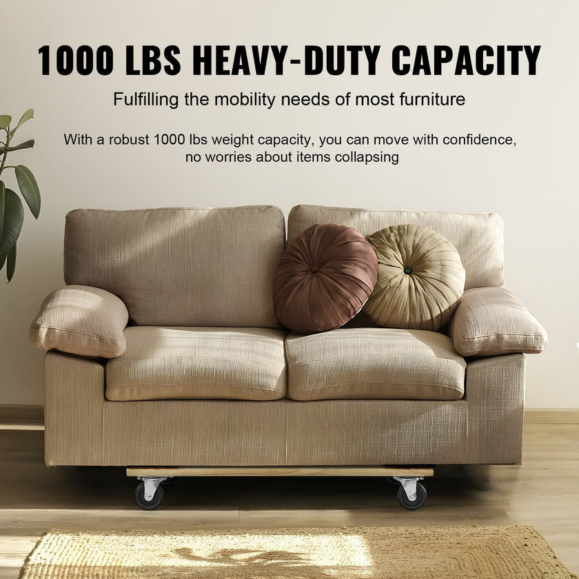 VEVOR Furniture Dolly, 1000 lbs Load Capacity, 18