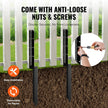 VEVOR Fence Post Anchor Repair Kit, 2 Pack Inner Diameter 2 x2 Inches Heavy Duty Steel Fence Post Support Stakes, Anchor Ground Spike for Repair Tilted, Broken Wood Fence Post