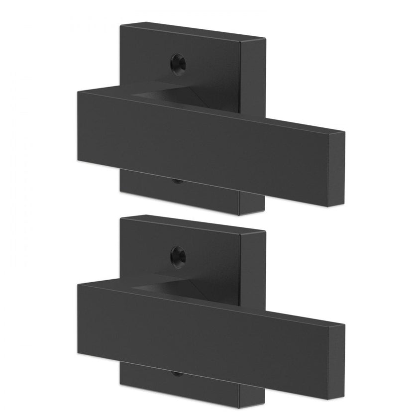 VEVOR Dummy Door Lever, 2 PCS Non-Turning Single Side Push/Pull Handle, Contemporary Square Door Lever Set, Reversible for Right and Left Sided Doors,For Pantry, Closet, and French Doors, Matte Black