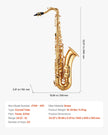 VEVOR Gold Brass Tenor Saxophone B Flat Sax Beginner Kit with Case Mouthpiece