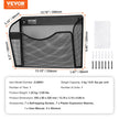 VEVOR File Wall Rack Mesh Wall File Holder 3-Piece 1 Pocket for Office & School