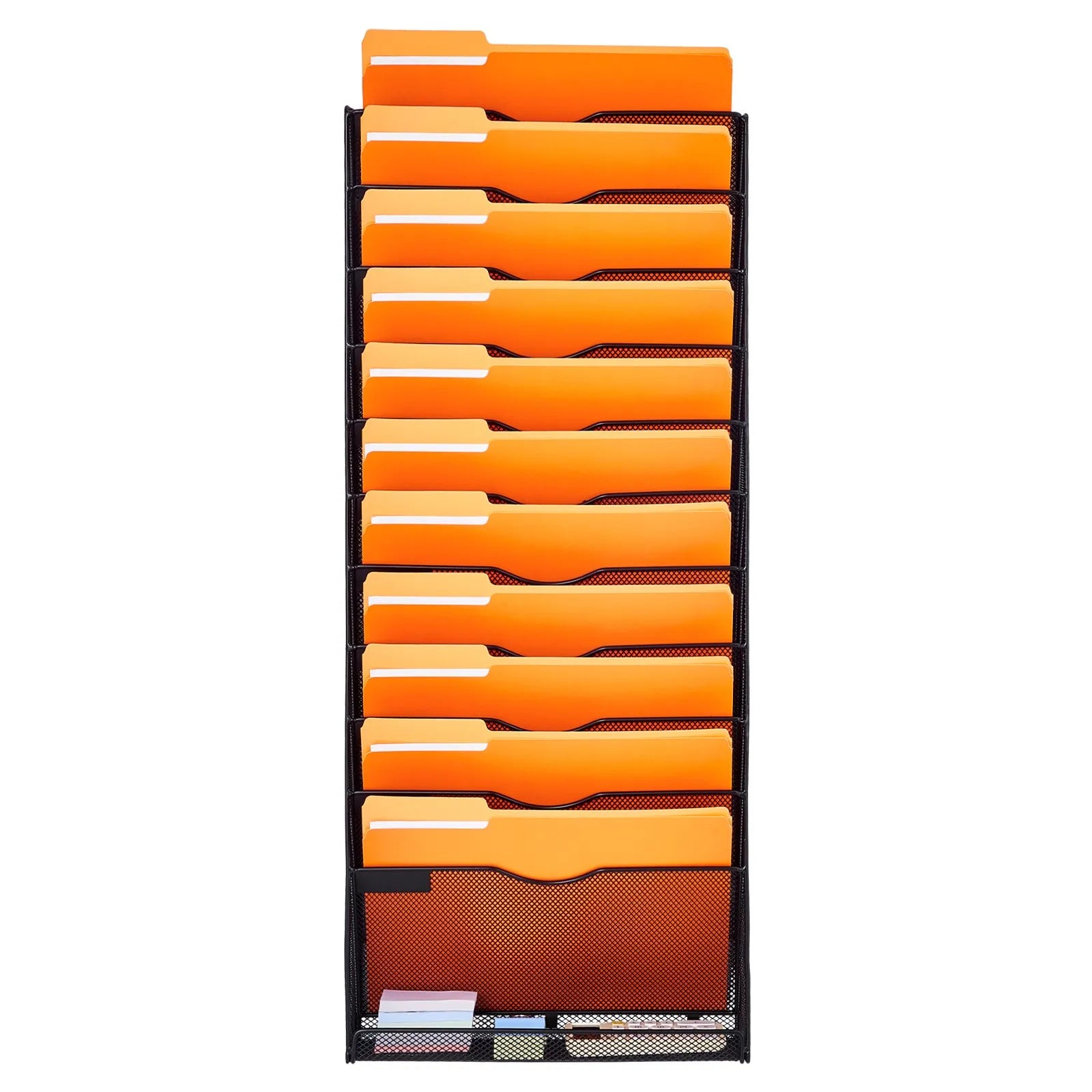 VEVOR File Wall Rack Mesh Wall File Holder 1-Piece 12 Pockets for Office/School