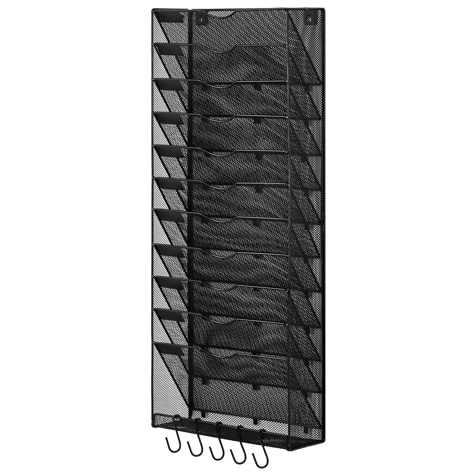 VEVOR File Wall Rack Mesh Wall File Holder 1-Piece 12 Pockets for Office/School