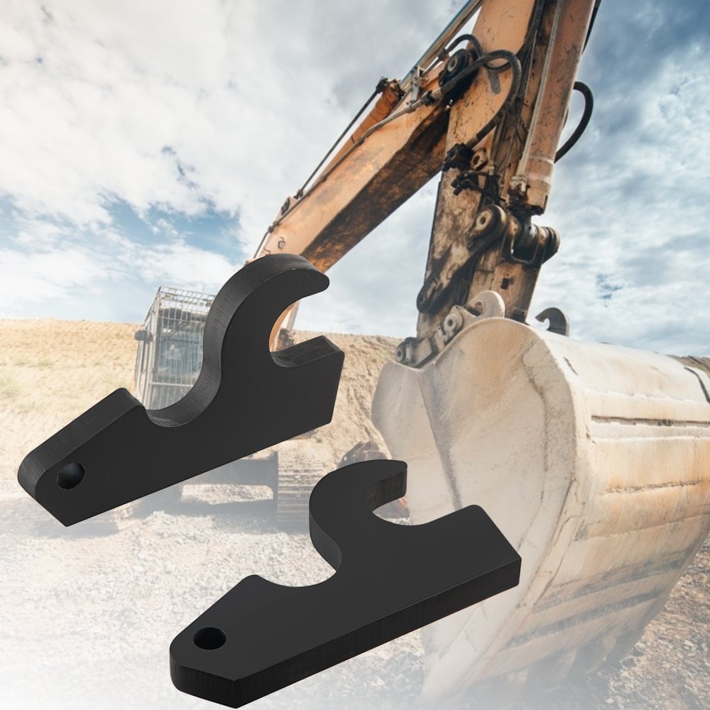 VEVOR Quick Attach Bucket Ears, 3/4’’ Thickness Excavator Bucket Ears, 2pcs Bucket Ears Attachment, Black-coating Steel w/ Precise Metal Craft, Compatible with KX040 KX71 KX91 KX121