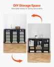 VEVOR Wooden Literature Organizer 27 Compartments with Removable Shelves Black
