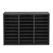 VEVOR Wooden Literature Organizer 27 Compartments with Removable Shelves Black