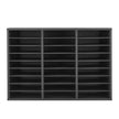 VEVOR Wooden Literature Organizer 27 Compartments with Removable Shelves Black