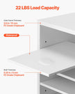 VEVOR Wooden Literature Organizer 24 Compartments with Adjustable Shelves White