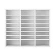 VEVOR Wooden Literature Organizer 24 Compartments with Adjustable Shelves White
