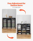 VEVOR Wooden Literature Organizer 24 Compartments with Adjustable Shelves Grey