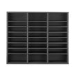 VEVOR Wooden Literature Organizer 24 Compartments with Adjustable Shelves Grey