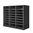 VEVOR Wooden Literature Organizer 24 Compartments with Adjustable Shelves Grey
