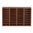 VEVOR Wood Literature Organizer 36 Compartments Removable Shelves Dark Brown