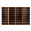 VEVOR Wood Literature Organizer 36 Compartments Removable Shelves Dark Brown