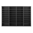 VEVOR Wooden Literature Organizer 36 Compartments with Adjustable Shelves Grey