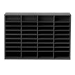 VEVOR Wooden Literature Organizer 36 Compartments with Adjustable Shelves Grey