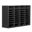 VEVOR Wooden Literature Organizer 36 Compartments with Adjustable Shelves Grey