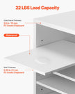 VEVOR Wooden Literature Organizer 36 Compartments with Adjustable Shelves White