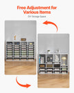 VEVOR Wooden Literature Organizer 36 Compartments with Adjustable Shelves White