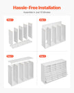 VEVOR Wooden Literature Organizer 36 Compartments with Adjustable Shelves White