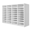 VEVOR Wooden Literature Organizer 36 Compartments with Adjustable Shelves White