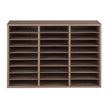 VEVOR Wooden Literature Organizer 27 Compartments Removable Shelves Black-Grey