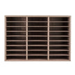 VEVOR Wooden Literature Organizer 27 Compartments Removable Shelves Black-Grey