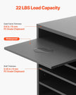 VEVOR Wooden Literature Organizer 5 Compartments with Adjustable Shelves Grey