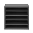VEVOR Wooden Literature Organizer 5 Compartments with Adjustable Shelves Grey