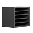 VEVOR Wooden Literature Organizer 5 Compartments with Adjustable Shelves Grey