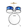 VEVOR Kids Drum Set, 5-Piece, 16 in Beginner Full Drum Set with Bass Toms Snare Floor Drum Adjustable Throne Cymbal Hi-Hat Pedal and Two Pairs of Drumsticks, Starter Drum Kit for Child Kids, Blue