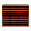 VEVOR Wood Literature Organizer File Sorter Paper Storage Holder 27 Slots Brown
