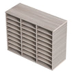 VEVOR Wood Literature Organizer File Sorter Paper Storage Holder 27 Slots Grey