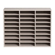VEVOR Wood Literature Organizer File Sorter Paper Storage Holder 27 Slots Grey