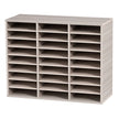 VEVOR Wood Literature Organizer File Sorter Paper Storage Holder 27 Slots Grey