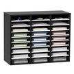 VEVOR Wood Literature Organizer File Sorter Paper Storage Holder 27 Slots Black