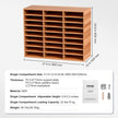 VEVOR Wood Literature Organizer File Sorter Paper Storage Holder 27 Slots White